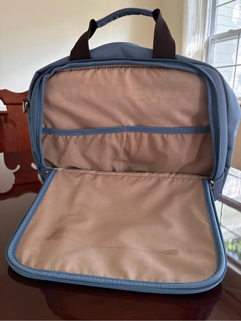 Men's Blue Travel & Laptop Carry Bag - Structured Briefcase Style